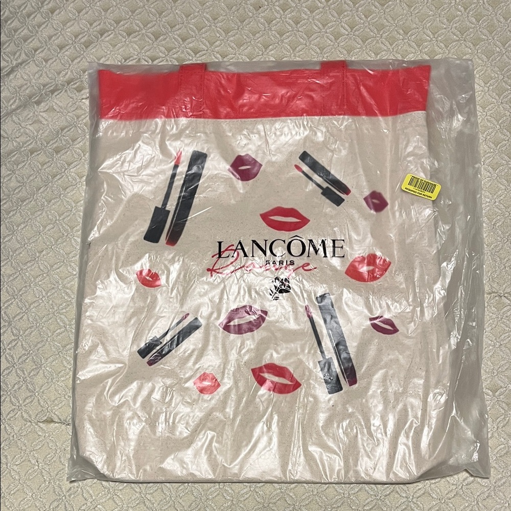 Lancome Red and Cream Tote Bag